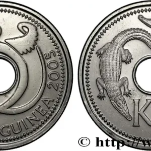 PAPOUASIE NOUVELLE GUINÉE 1 Kina deux crocodiles de mer 2005 fwo_863059 Monde Satisfait Ou Remboursé