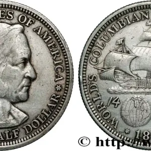 ÉTATS-UNIS D'AMÉRIQUE 1/2 Dollar Exposition Colombienne de Chicago 1893 Philadelphie fwo_859410 Monde Populaire