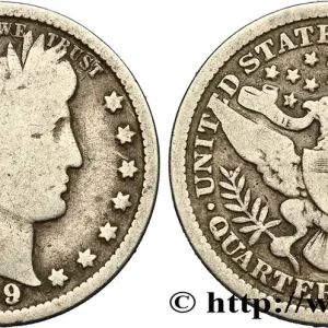 Livraison Mondiale ÉTATS-UNIS D'AMÉRIQUE 1/4 Dollar Barber 1899 Philadelphie fwo_410394 Monde
