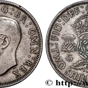 Remise ROYAUME-UNI 1 Florin (2 Shillings) Georges VI 1944 fwo_724558 Monde