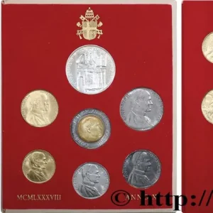 VATICAN ET ÉTATS PONTIFICAUX Série 7 monnaies Jean-Paul II an X 1988 Rome fwo_775599 Monde Livraison Express