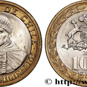 CHILI 100 Pesos indienne mapuche 2006 Santiago - S° fwo_809675 Monde Livraison Mondiale