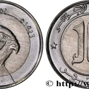 ALGÉRIE 10 Dinars tête de faucon an 1422 2002 fwo_814696 Monde Livraison Gratuite