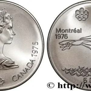 CANADA 5 Dollars JO Montréal 1976 plongeon 1975 fwo_832168 Monde Expédition Rapide