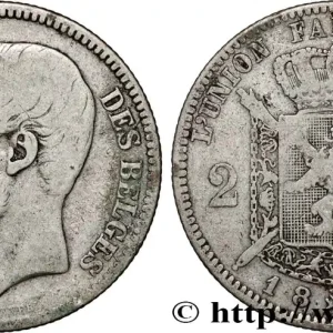 Retour Gratuit BELGIQUE 2 Francs Léopold II légende française 1867 fwo_837058 Monde