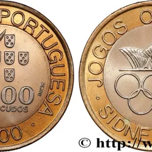 PORTUGAL 200 Escudos Jeux Olympiques de Sydney : torche / anneaux olympiques et opéra de Sydney 2000 fwo_837641 Monde Paiement Sécurisé