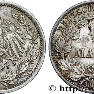 Offre Exclusive ALLEMAGNE 1/2 Mark Empire aigle impérial 1907 Berlin fwo_838755 Monde