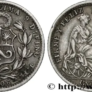 PÉROU 1 Dinero 1906 Lima fwo_846343 Monde Prix Choc