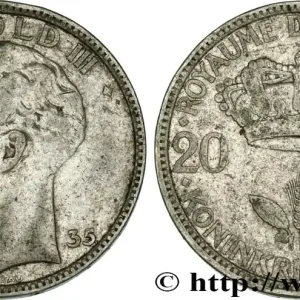 Gros Lot BELGIQUE 20 Francs Léopold III tranche position B 1935 fwo_850470 Monde