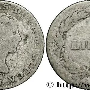 DUCHE DE LUCQUES - CHARLES LOUIS DE BOURBON 1 Lire 1837 Lucques fwo_852514 Monde Meilleur Choix