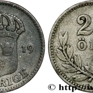 SUÈDE 25 Ore Gustave V 1919 fwo_852953 Monde Tendance