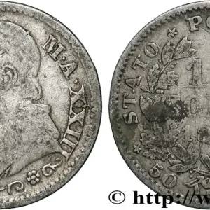 Produit De Marque VATICAN ET ÉTATS PONTIFICAUX 10 Soldi (50 Centesimi) Pie IX an XXIII 1869 Rome fwo_853354 Monde