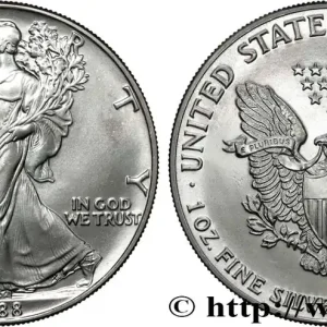 Meilleur Prix ÉTATS-UNIS D'AMÉRIQUE 1 Dollar type Silver Eagle 1988 Philadelphie fwo_854562 Monde