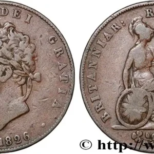 Prix Promo ROYAUME-UNI 1/2 Penny Georges IV 1826 fwo_862230 Monde