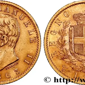 Commander Vite OR, PALLADIUM ET PLATINE INVESTISSEMENT 20 Lire Victor Emmanuel II 1863 Turin fwo_864284 Monde