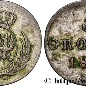 Prix Bas POLOGNE 5 Groszy Grand Duché de Varsovie, armes de Saxe et de Pologne IB 1811 Varsovie fwo_864475 Monde