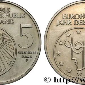 Haute Qualité ALLEMAGNE 5 Mark Année européenne de la musique 1985 Stuttgart - F fwo_807940 Monde