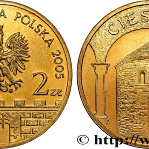 POLOGNE 2 Zlote aigle / ville de Cieszyn, la Rotonde romane de Saint Nicolas 2005 Varsovie fwo_821308 Monde Livraison Gratuite