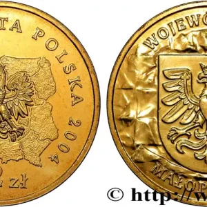Bon Marché POLOGNE 2 Zlote aigle / écu de la Voïvodie de Petite-Pologne 2004 Varsovie fwo_824696 Monde