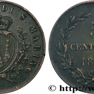Fait Main SAINT-MARIN 5 Centesimi écu aux trois tours 1869 Milan fwo_826972 Monde