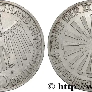 ALLEMAGNE 10 Mark XXe J.O. Munich / aigle type “IN MÜNCHEN” 1972 Stuttgart fwo_830727 Monde Meilleur Prix