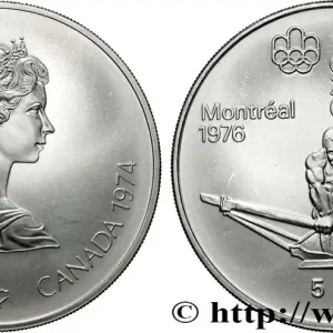 CANADA 5 Dollars JO Montréal 1976 rameur 1974 fwo_832160 Monde Bon Marché