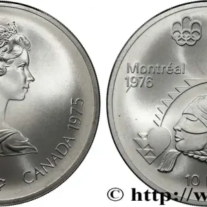 CANADA 10 Dollars JO Montréal 1976 lancer de poids femmes 1975 fwo_832208 Monde Prix Cassé