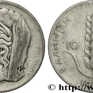 GRÈCE 10 Drachmes épi / Déesse Démeter 1930 Londres fwo_853317 Monde Paiement Sécurisé