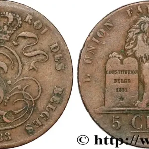 Nouvelle Collection BELGIQUE 5 Centimes Léopold Ier 1833 fwo_854742 Monde