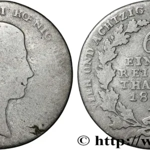 En Vogue ALLEMAGNE - PRUSSE 1/6 Thaler Frédéric-Guillaume III roi de Prusse 1813 Berlin fwo_854850 Monde