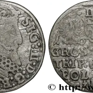 Expédié Aujourd’hui POLOGNE - ROYAUME DE POLOGNE - SIGISMOND III VASA Trois groschen ou trojak koronny 1624 Cracovie fwo_854882 Monde