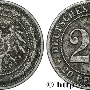 ALLEMAGNE 20 Pfennig 1890 Stuttgart fwo_855685 Monde Prix Réduit