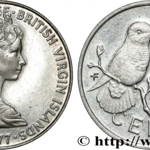 ÎLES VIERGES BRITANNIQUES 1 Cent Jubilé d’argent Elisabeth II 1977 Franklin Mint fwo_856443 Monde Dernière Chance