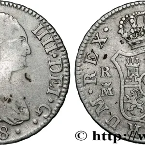 Réduction ESPAGNE - ROYAUME D'ESPAGNE - CHARLES IV 2 Reales 1808 Madrid fwo_856466 Monde
