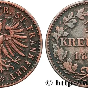 Jusqu’à Épuisement Des Stocks ALLEMAGNE - VILLE LIBRE DE FRANCFORT 1 Kreuzer Ville libre de Francfort : aigle 1865 Francfort fwo_856574 Monde