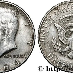 ÉTATS-UNIS D'AMÉRIQUE 1/2 Dollar Kennedy 1964 Philadelphie fwo_858109 Monde Seulement Aujourd’hui