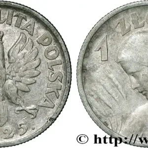 POLOGNE 1 Zloty aigle / paysanne 1925 Londres fwo_858163 Monde Édition Limitée