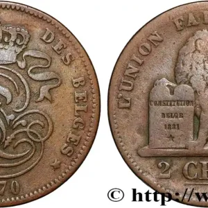 Certifié BELGIQUE 2 Centimes Léopold II 1870 fwo_858461 Monde