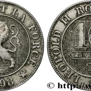 Offre Du Jour BELGIQUE 10 Centimes lion légende française 1898 fwo_858557 Monde