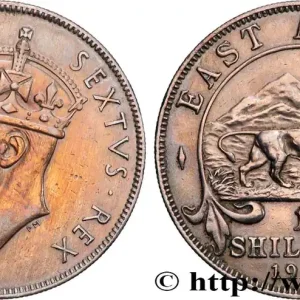 Nouvel Arrivage AFRIQUE DE L'EST 1 Shilling Georges VI 1948 British Royal Mint fwo_858947 Monde
