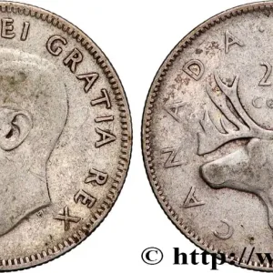 CANADA 25 Cents Georges VI 1951 fwo_859056 Monde Offre Limitée