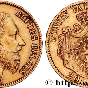 OR, PALLADIUM ET PLATINE INVESTISSEMENT 20 Francs Léopold II 1868 Bruxelles fwo_864289 Monde Remise