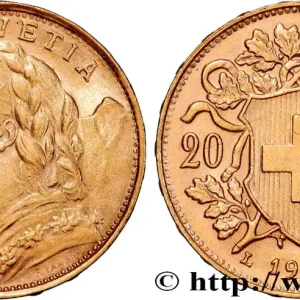 OR, PALLADIUM ET PLATINE INVESTISSEMENT 20 Francs "Vreneli" 1935 Berne fwo_864348 Monde Quantité Limitée