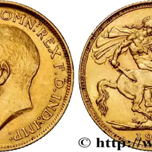 Artisanat OR, PALLADIUM ET PLATINE INVESTISSEMENT 1 Souverain Georges V 1915 Sydney fwo_865272 Monde