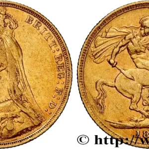 Produit De Marque OR, PALLADIUM ET PLATINE INVESTISSEMENT 1 Souverain Victoria buste du jubilé 1891 Londres fwo_865284 Monde