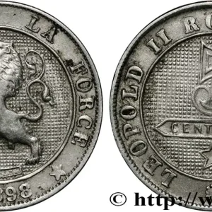 BELGIQUE 5 Centimes Lion légende française 1898 fwo_865796 Monde Bon Plan