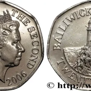 Artisanat JERSEY 20 Pence Elisabeth II / phare de La Crobière 2006 fwo_865830 Monde