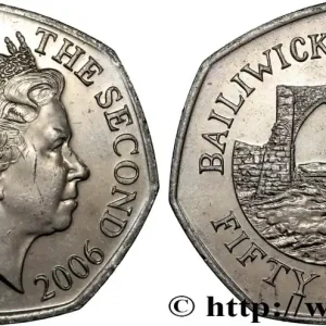 JERSEY 50 Pence Elisabeth II / château de Grosnez 2006 fwo_865855 Monde Offre Limitée