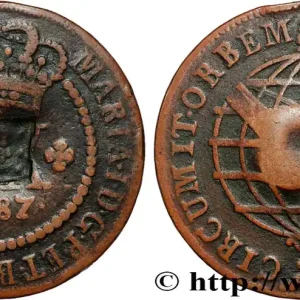 BRÉSIL - PRINCE JEAN REGENT 40 Réis contremarqué sur une 20 Réis de 1787 (1809) Lisbonne fwo_865897 Monde Pas Cher