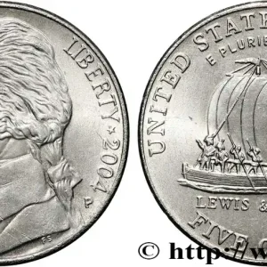 Offre Limitée ÉTATS-UNIS D'AMÉRIQUE 5 Cents Expédition de Lewis and Clark ‘Keelboat’ / président Thomas Jefferson 2004 Philadelphie - P fwo_865921 Monde